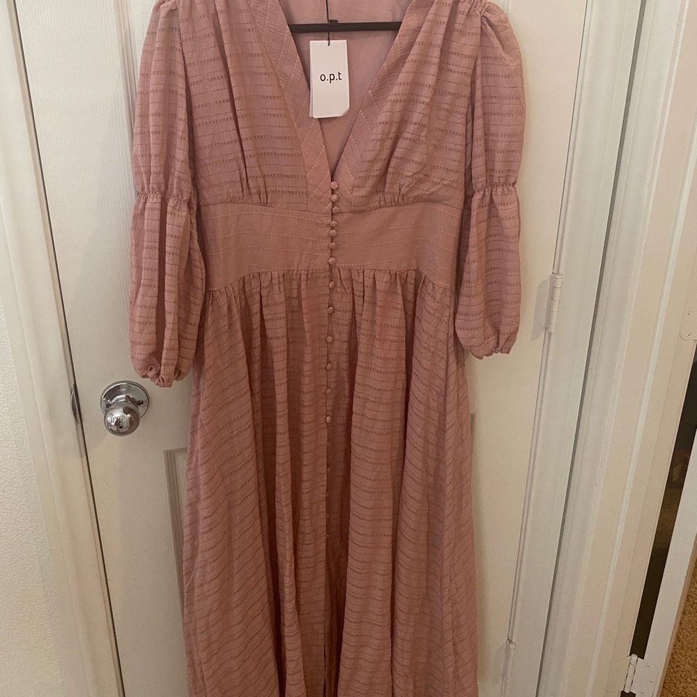 NWT Anthropologie O.P.T. Size medium button down maxi dress